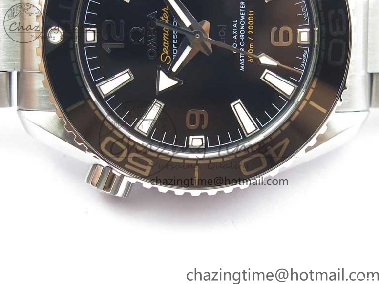 0109 Planet Ocean 39.5mm Black Ceramic Bezel SS VSF 1:1 Best Edition Black Dial on SS Bracelet A Stretchable 7890